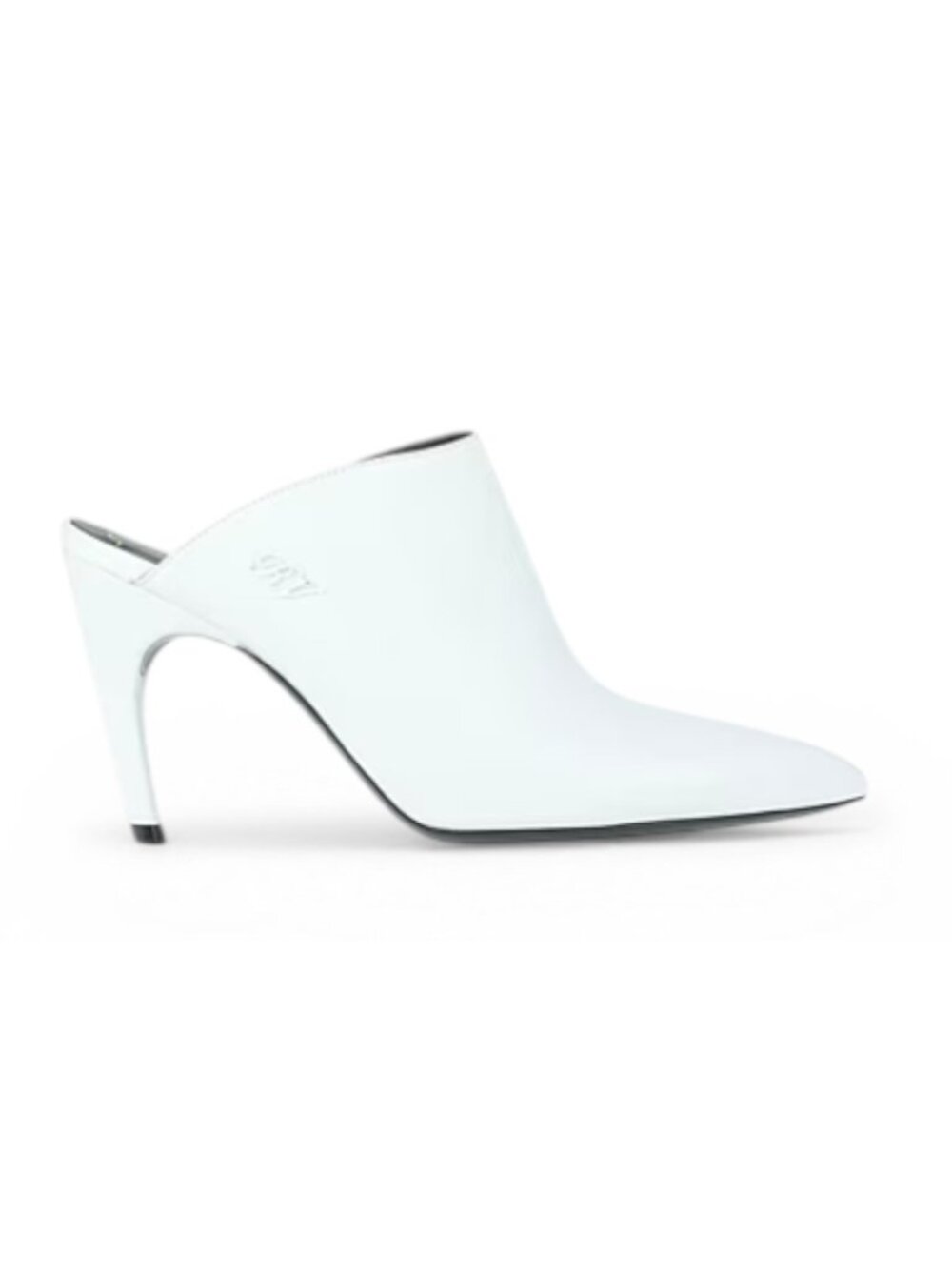 Roger Vivier Paris Choc Real Mule White Leather Clogs Shoes EU 37 / US 7 NIB
